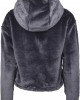 Дамски плюшен суичър Urban Classics в черен цвят