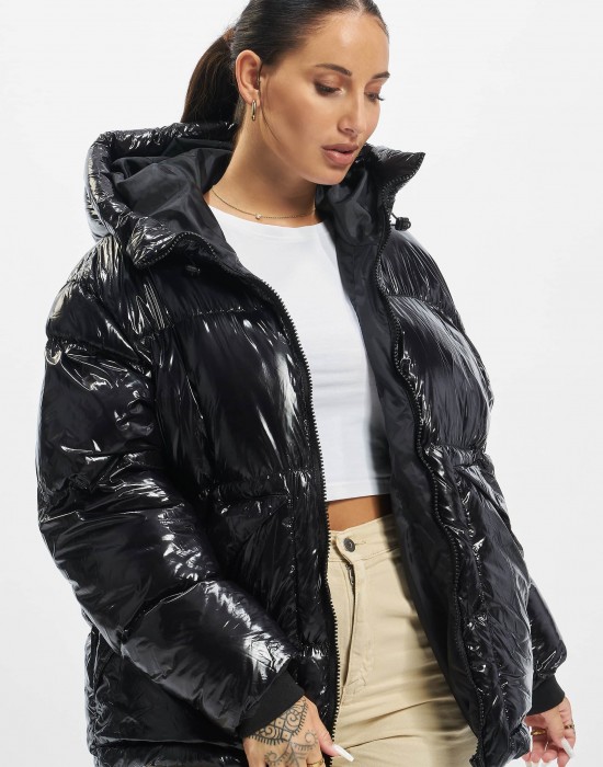 Зимно широко яке в черен цвят UNISEX DEF Jacket Shiny