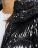 Зимно широко яке в черен цвят UNISEX DEF Jacket Shiny