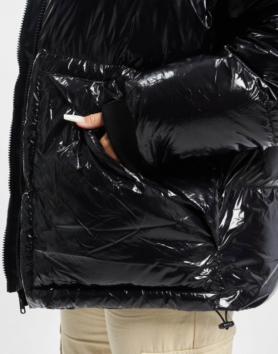 Зимно широко яке в черен цвят UNISEX DEF Jacket Shiny