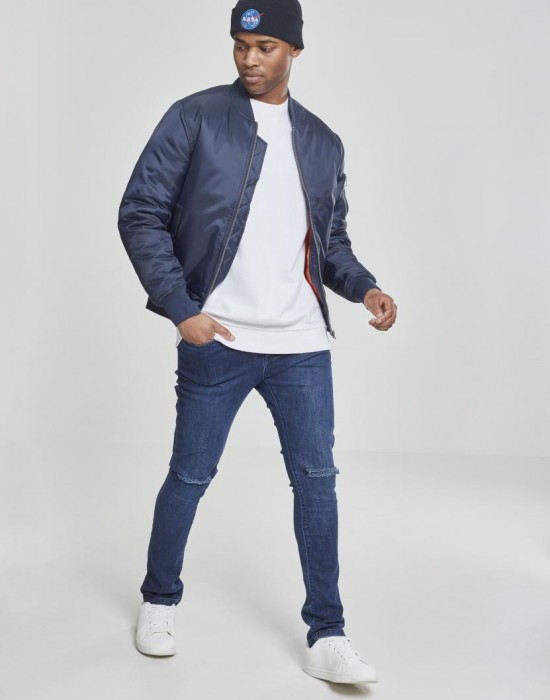 Мъжко тъмносиньо яке тип бомбър Urban Classics navy