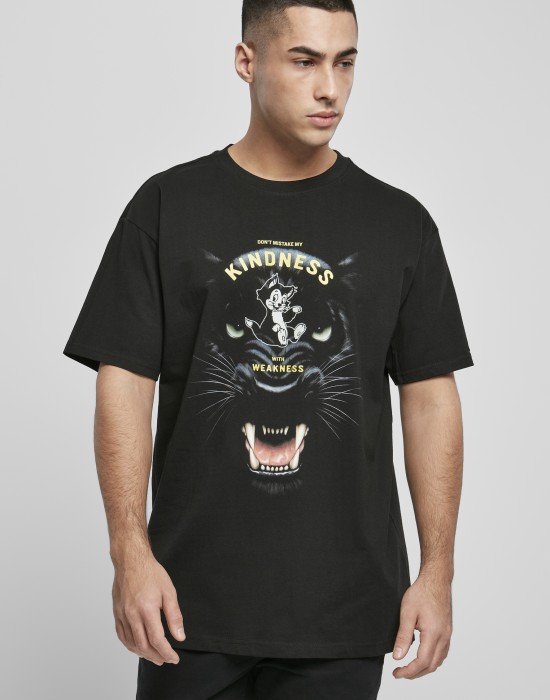 Мъжка тениска в черно Mister Tee