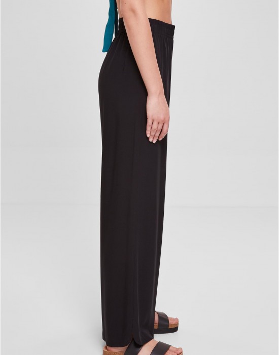 Дамски широк панталон в черен цвят Urban Classics Ladies Pants