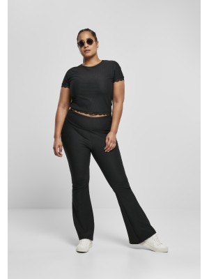 Дамска тениска с дантела в черен цвят Ladies Tee black