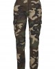 Дамски карго панталон в зелен камуфлажен цвят Urban Classics Ladies High Waist Camo Cargo Pants