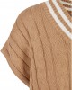 Дамски къс плетен елек в бежов цвят Urban Classics