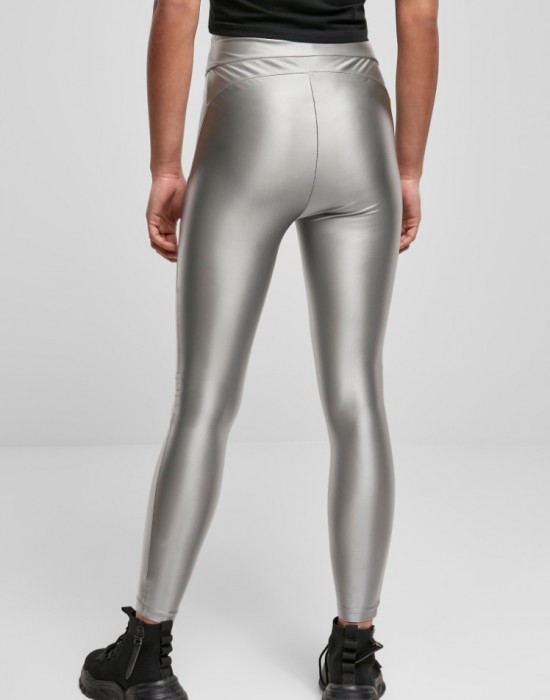 Дамски клин в сребрист цвят Urban Classics Highwaist Shiny 