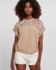 Дамска широка тениска в бежов цвят Ladies Oversized Tee