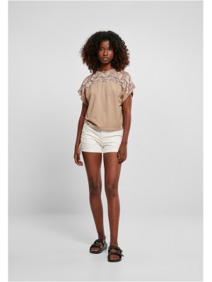 Дамска широка тениска в бежов цвят Ladies Oversized Tee
