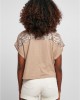 Дамска широка тениска в бежов цвят Ladies Oversized Tee
