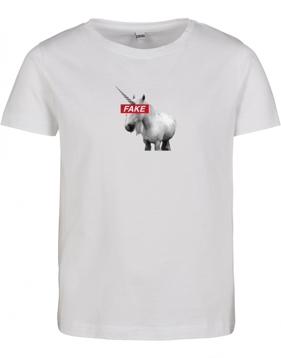 Детска тениска в бял цвят Mister Tee Kids Fake Unicorn 