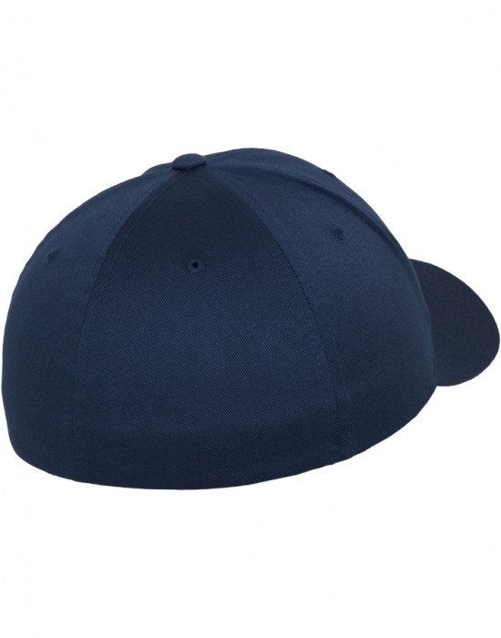 Шапка с козирка в тъмносиньо Flexfit Wooly Combed