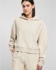 Дамски къс суичър с качулка в цвят екрю Urban Classics Hoody