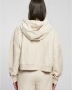 Дамски къс суичър с качулка в цвят екрю Urban Classics Hoody
