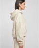 Дамски къс суичър с качулка в цвят екрю Urban Classics Hoody