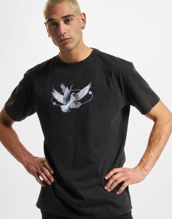 Мъжка тениска в черен цвят Mister Tee Vive la Liberte