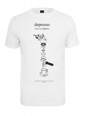 Мъжка тениска в бял цвят Mister Tee Depresso