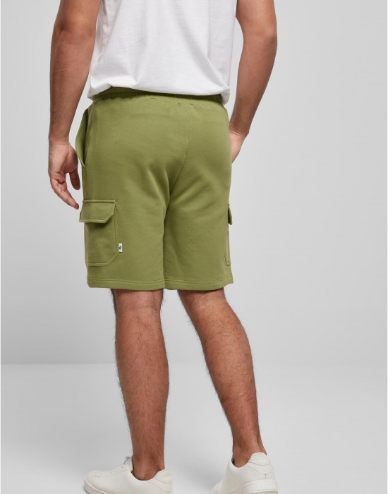 Мъжки къси панталони в цвят маслина, модел Cargo Shorts.