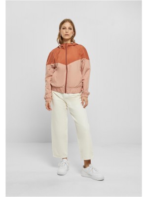 Дамска ветровка с качулка в цвят праскова Urban Classics Ladies Arrow Windbreaker
