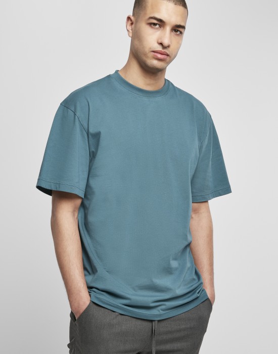 Мъжка изчистена тениска в петролно син цвят Urban Classics Tall teal 