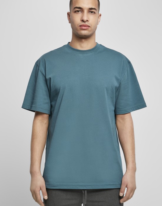 Мъжка изчистена тениска в петролно син цвят Urban Classics Tall teal 