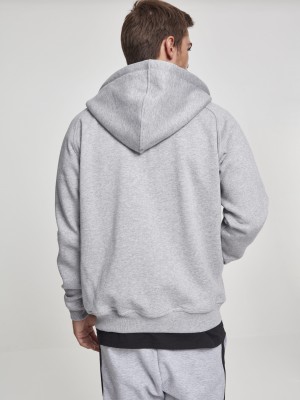 Мъжки изчистен суичър с цип Urban Classics в сив цвят
