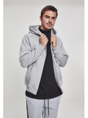 Мъжки изчистен суичър с цип Urban Classics в сив цвят