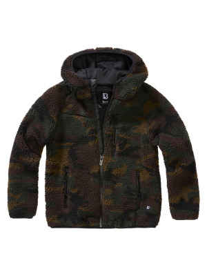 Детско пухкаво камуфлажно яке Brandit Teddyfleece jacket woodland