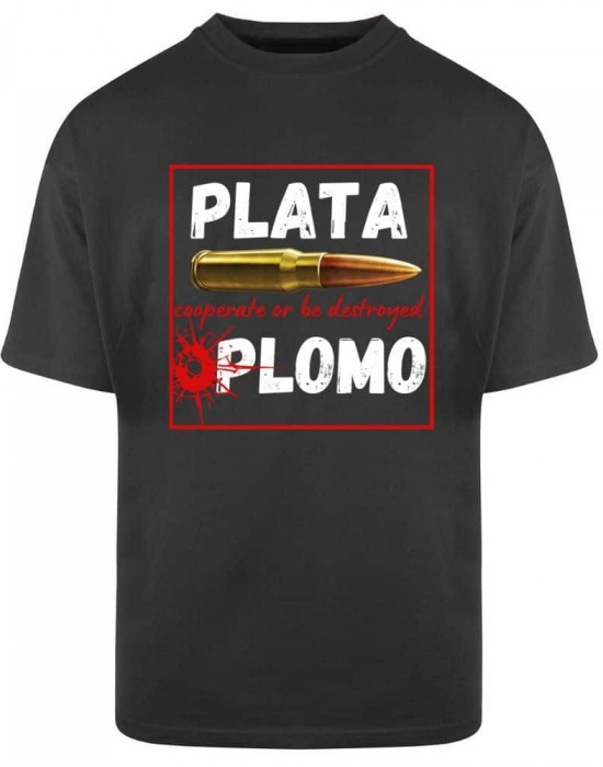 Тениска Oversize Plata o Plomo