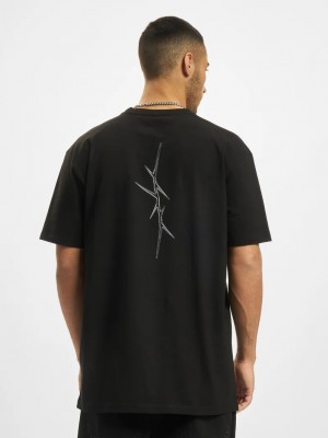 Мъжка тениска в черен цвят Mister Tee Thorned Mask