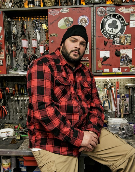Мъжка карирана риза в червен цвят Brandit Check Shirt red/black