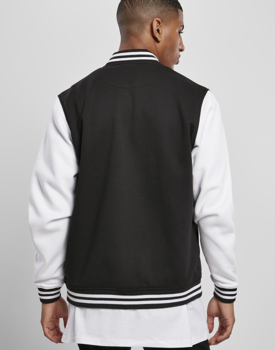 Мъжко колежанско яке в черно Starter College Fleece Jacket