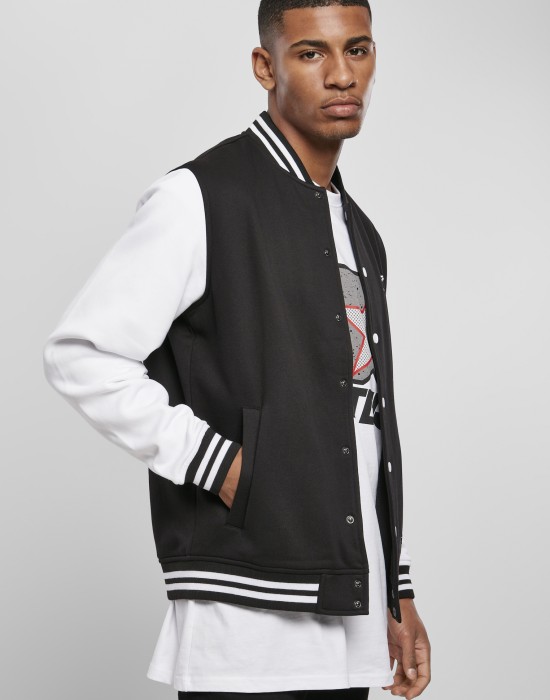 Мъжко колежанско яке в черно Starter College Fleece Jacket