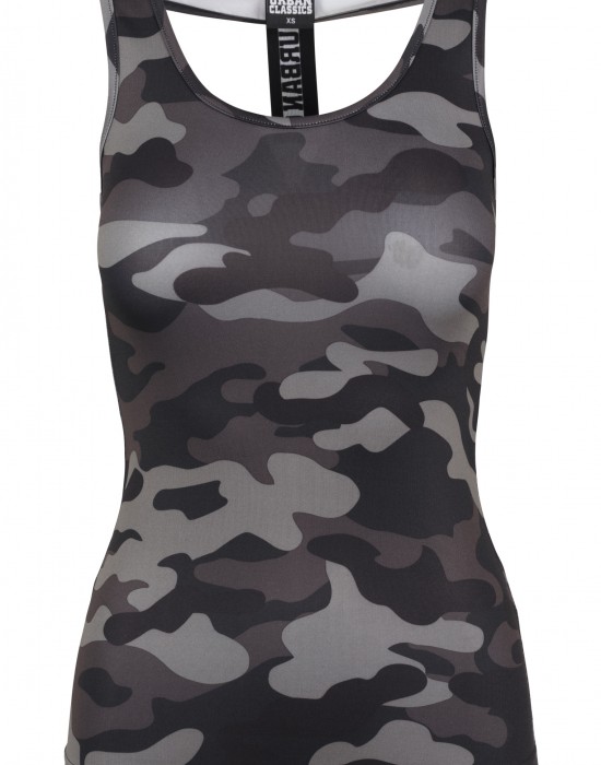 Дамски потник в тъмен камуфлаж Urban Classics Ladies Camo Top dark camo 