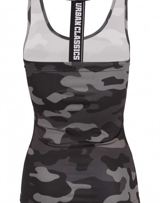 Дамски потник в тъмен камуфлаж Urban Classics Ladies Camo Top dark camo 