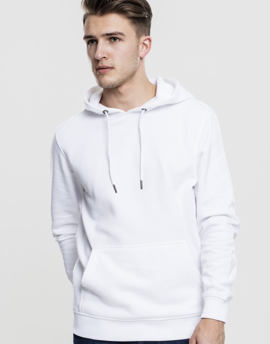 Мъжки изчистен бял суичър Urban Classics