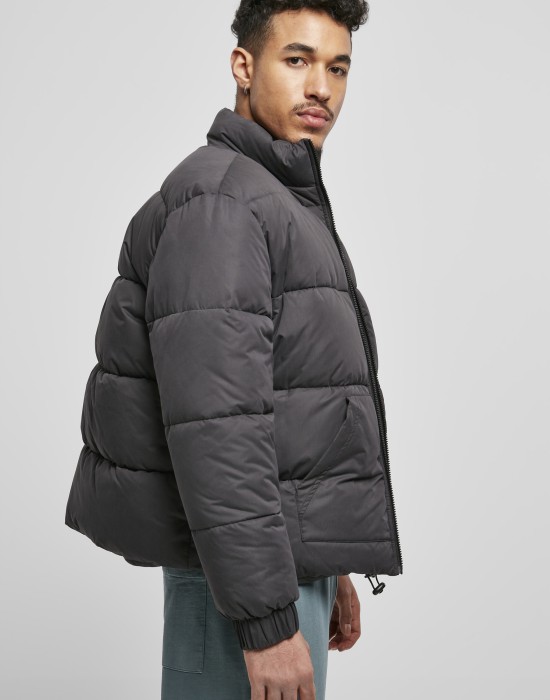 Мъжко зимно късо яке Urban Classics в черен цвят 
