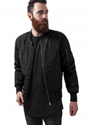 Мъжко черно яке тип бомбър Urban Classics blk/blk