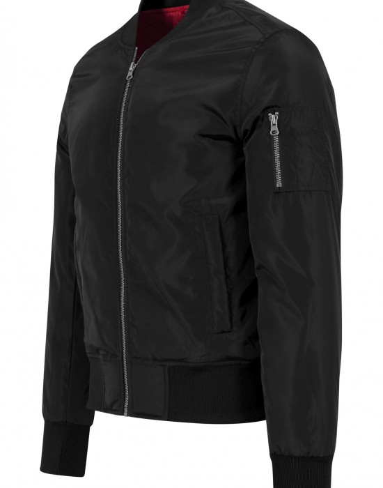Мъжко черно яке тип бомбър Urban Classics blk/blk