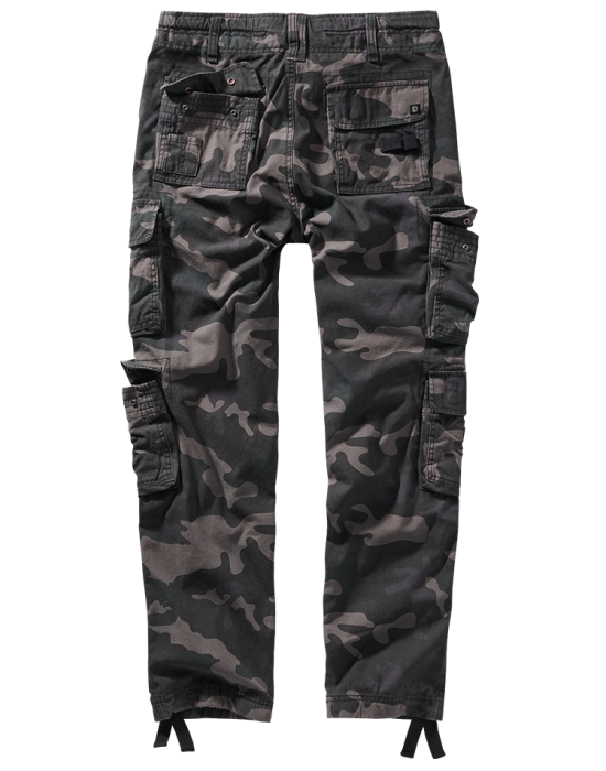 Мъжки втален карго панталон в тъмен камуфлаж Brandit Pure Slim Fit