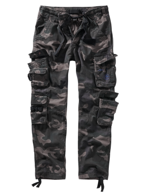 Мъжки втален карго панталон в тъмен камуфлаж Brandit Pure Slim Fit