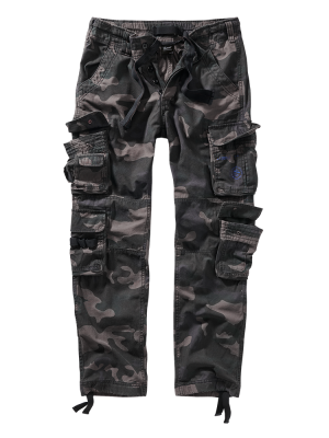 Мъжки втален карго панталон в тъмен камуфлаж Brandit Pure Slim Fit