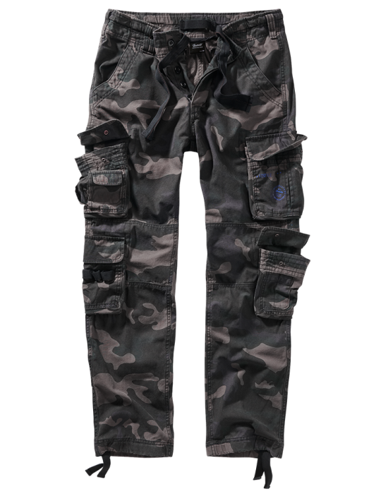 Мъжки втален карго панталон в тъмен камуфлаж Brandit Pure Slim Fit