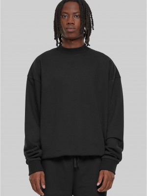 Мъжка блуза в черно Urban Classics Light Terry Crew