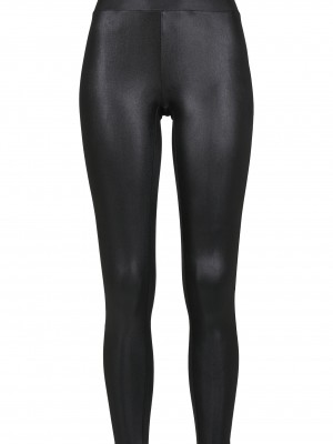 Дамски клин в черен цвят Urban Classics Ladies Imitation Leather Leggings 