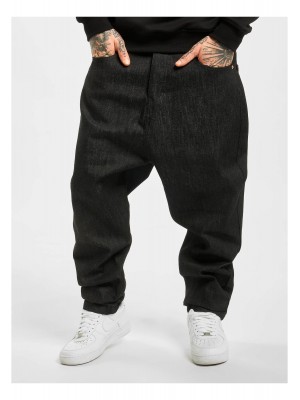 Мъжки широки дънки в черен цвят Rocawear Antifit Hammer