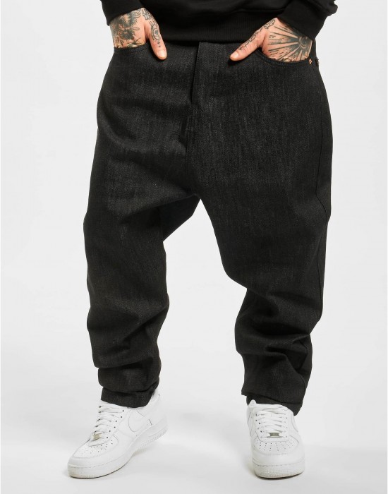Мъжки широки дънки в черен цвят Rocawear Antifit Hammer