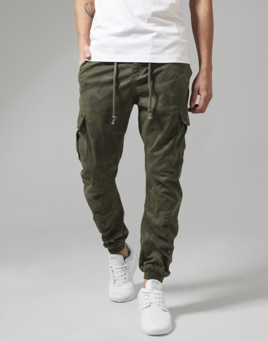 Мъжки камуфлажен карго панталон Urban Classics olive camo