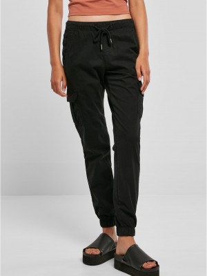 Дамски карго панталон в черен цвят Urban Classics Ladies Cargo Pants