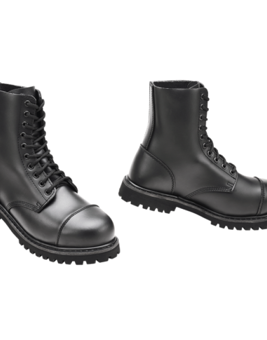 Черни кубинки естествена кожа Brandit Phantom 10 Eyelet